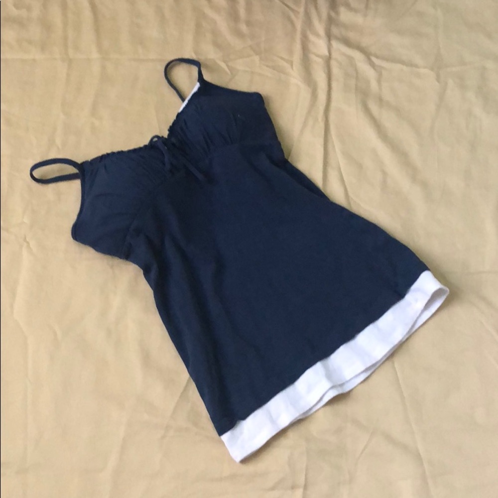 Layered look tank top with built in bra